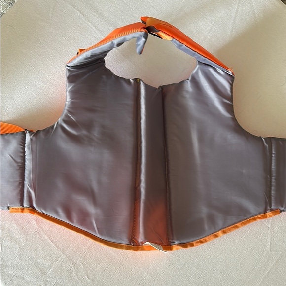 Orange and Gray Dog Life Jacket - Picture 5 of 6